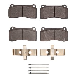 Dodge Viper Brake Pads - Front + Rear - R1 Concepts - Semi Met + Hardware Kit - `03-`17